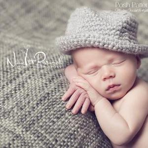 Crochet Hat Pattern Baby Fedora Little Man Hat..