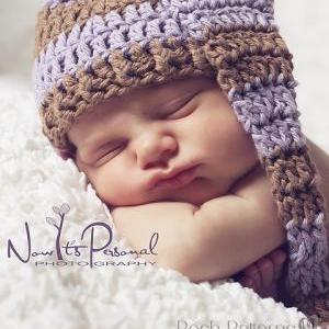 Crochet Hat Pattern Baby Long Tail Pixie Hat..