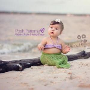 Crochet Pattern Baby Mermaid Tail And Top Set 3..