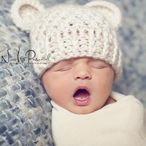 Crochet Hat Pattern - Baby Bear Bea..
