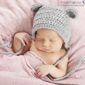 Crochet Hat Pattern - Baby Mouse Bo..