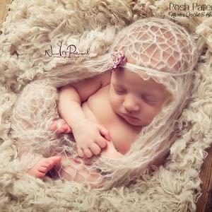 Knitting Pattern - Easy Knit Lace Baby Wrap..