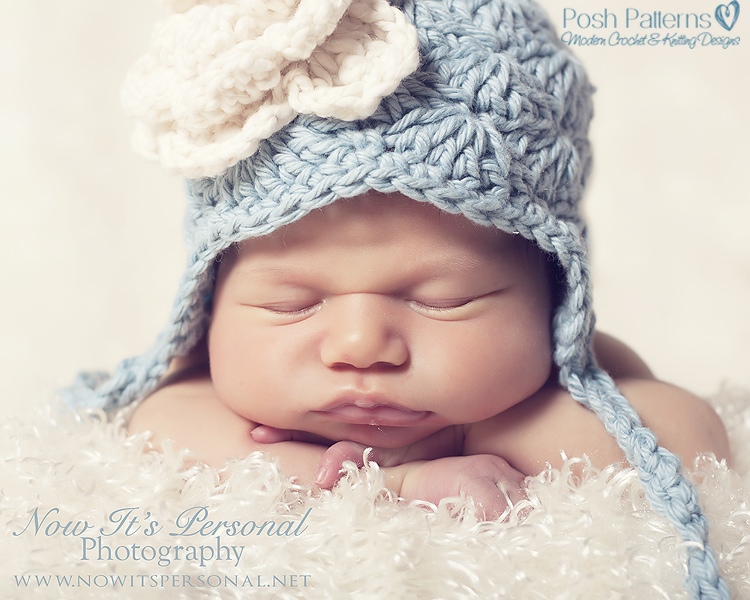 Crochet Hat Pattern - Solid Shells Earflap Hat Crochet Pattern Pdf 189 - Newborn To Adult Sizes