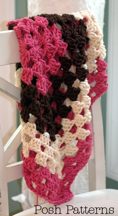 Crochet Pattern Easy Baby Blanket - Granny Square Baby Wrap - Pdf 268