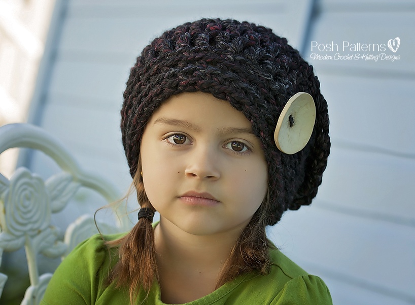 Crochet Pattern - Crochet Slouchy Hat Pattern - Includes Baby, Toddler, Child, Adult Regular and Adult Large Sizes PDF 390