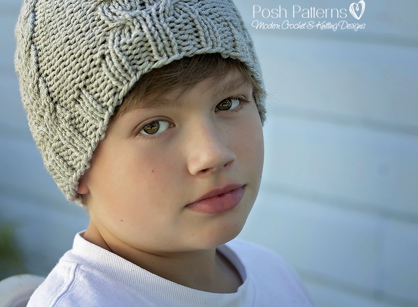 Knitting Pattern - Knit Cable Hat - Includes Baby, Toddler, Child, Adult Sizes - PDF 388