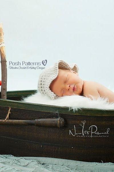Crochet Hat Pattern Baby Fishing Hat Crochet Pattern Fisherman Sun Hat PDF 253 Newborn to Toddler Sizes