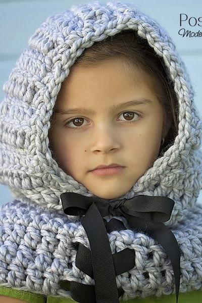 Hooded Cowl Crochet Pattern - Crochet Cowl Pattern - Includes Baby, Toddler, Child, Adult Sizes - PDF 389