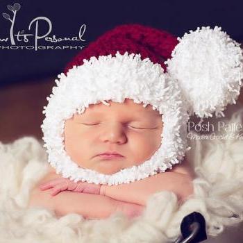 Crochet Hat Pattern Santa Hat and Beard Crochet Pattern Long Tail Elf Hat PDF 295 Newborn to Adult