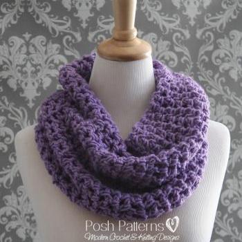 Crochet Pattern - Crochet Cowl Pattern - Easy Beginner Cowl Crochet Pattern - Adult Ladies Teen Girls - PDF 346